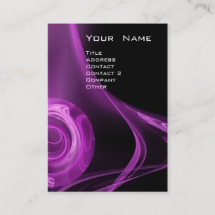 Carte De Visite FRACTAL ROSE 3 violet violet clair noir