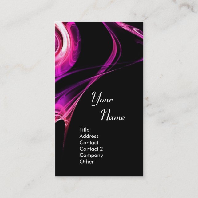 Carte De Visite FRACTAL ROSE 3 violet violet rose clair (Devant)