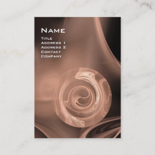 Carte De Visite FRACTAL ROSE 4 MONOGRAS noir antique rose brun