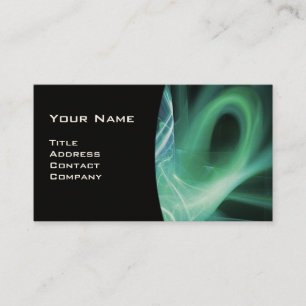 Carte De Visite FRACTAL SWIRL GEM MONOGRAM noir blanc violet