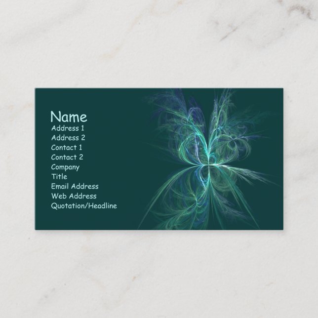 Carte De Visite Fractale d'énergie psychique (Devant)