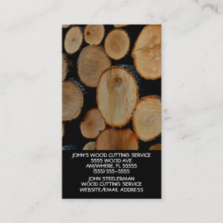 Carte De Visite Fractionner les billes d'entreprise en bois