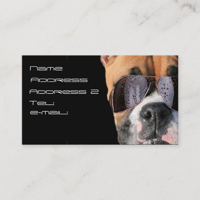 Carte de visite frais de chien de boxeur (Devant)