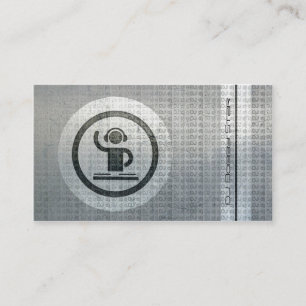 Carte de visite frais de tekst en métal de logo du