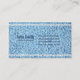 Carte de visite frais d'instructeur de bain de