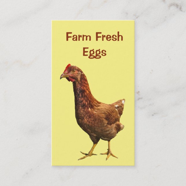 Carte de visite frais d'oeufs de ferme (Devant)