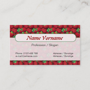 Carte De Visite Fraise