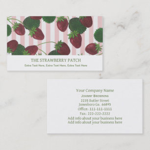 Carte De Visite Fraise