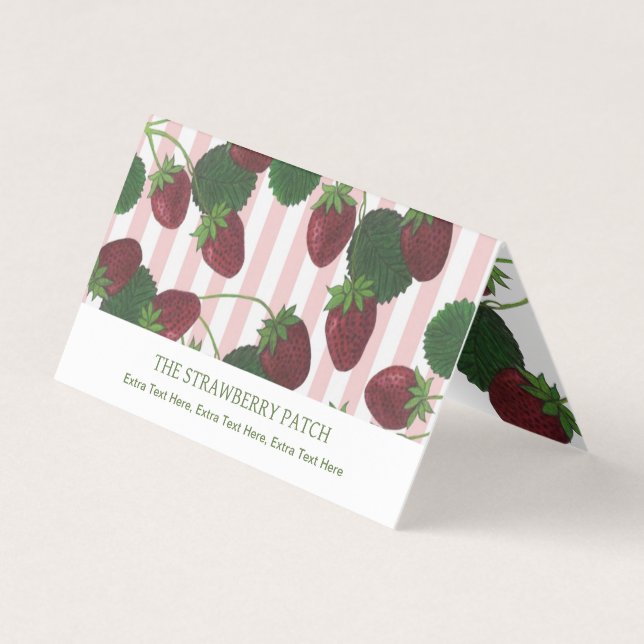 Carte De Visite Fraise (Devant)