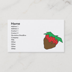 Carte De Visite fraise recouverte de chocolat miam
