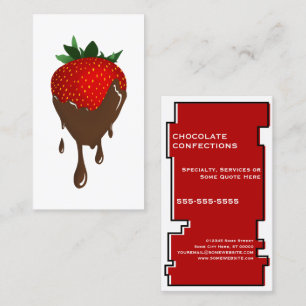 Carte De Visite fraise recouverte de chocolat oddRex