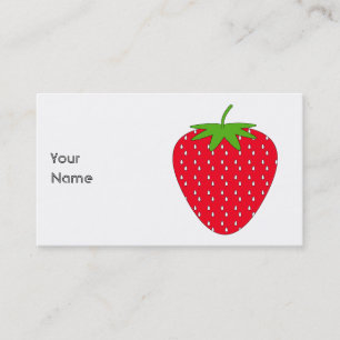 Carte De Visite Fraise rouge