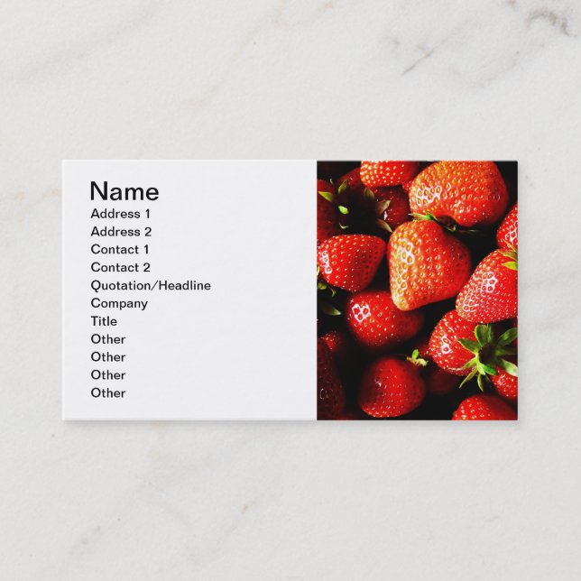 Carte De Visite Fraises (Devant)