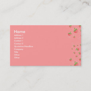 Carte De Visite Fraises