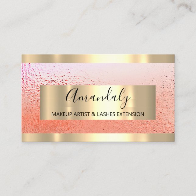 Carte De Visite Frame Event Planner Rose Gold (Devant)