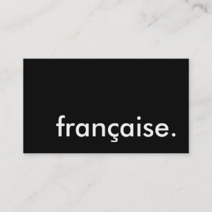 Carte De Visite français.