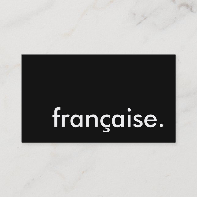 Carte De Visite français. (Devant)