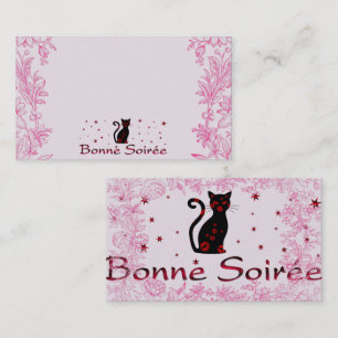 Carte De Visite Français : Bonne Soiree