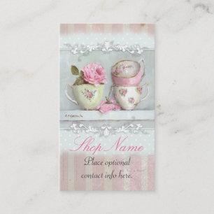 Carte de visite français de tasses de thé