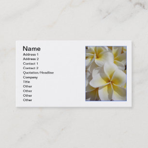 Carte De Visite Frangipani hawaïen