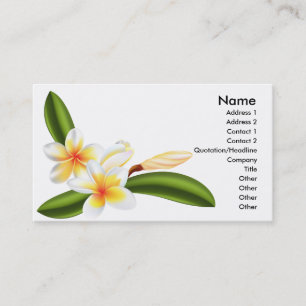 Carte De Visite frangipani ou fleur de plumeria