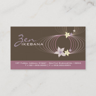 Carte De Visite Frangipani pourpre Ikebana Businesscards de