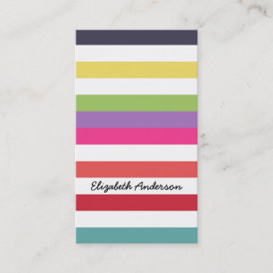 Carte De Visite Frappes Arc-En-Ciel Chaud Dans Les Couleurs De Mod