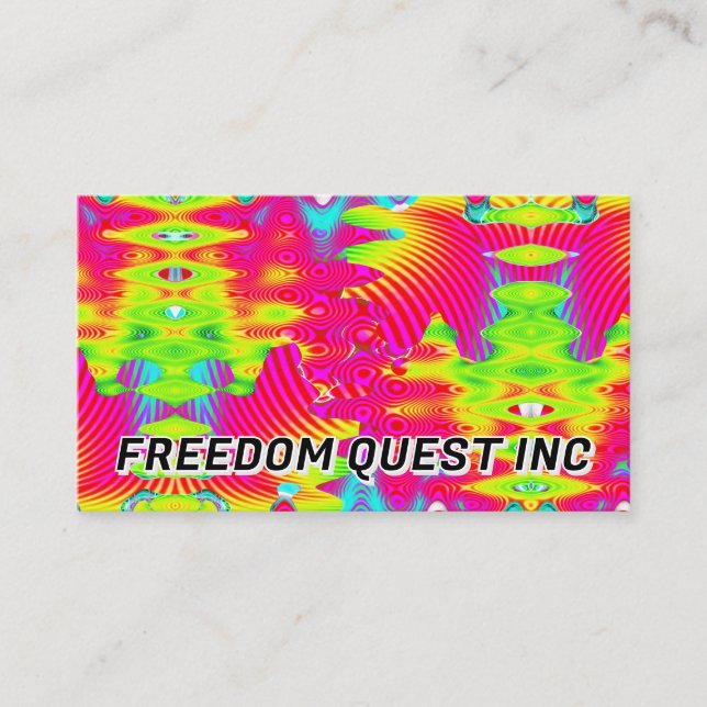 Carte De Visite FREEDOM QUEST INC ( vous pouvez modifier les mots  (Devant)