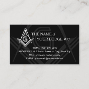 Carte de visite Freemason - Masonic Custom Card