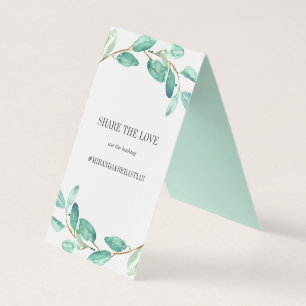 Carte De Visite Fresh Eucalytpus mariage de hashtag sur les médias