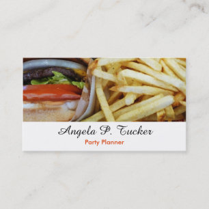 Carte De Visite Fritures des hamburgers n