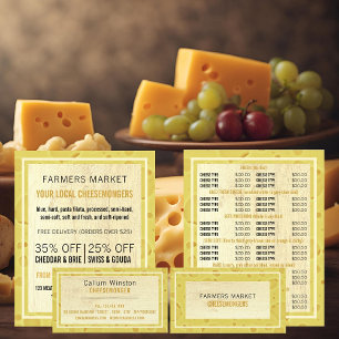 Carte De Visite Fromage Conception, fromage
