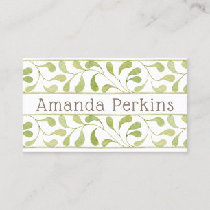 Carte de visite frontalier Feuille moderne