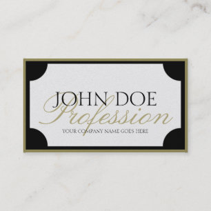 Carte De Visite Frontière d'or de YourJobTitle W/B/manuscrit