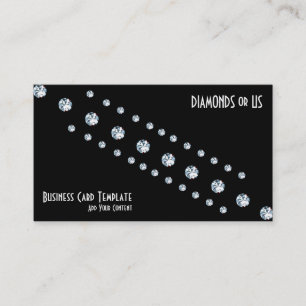 Carte de visite frontière simple en diamant