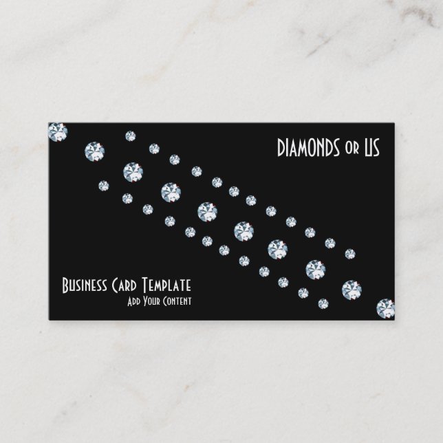 Carte de visite frontière simple en diamant (Devant)