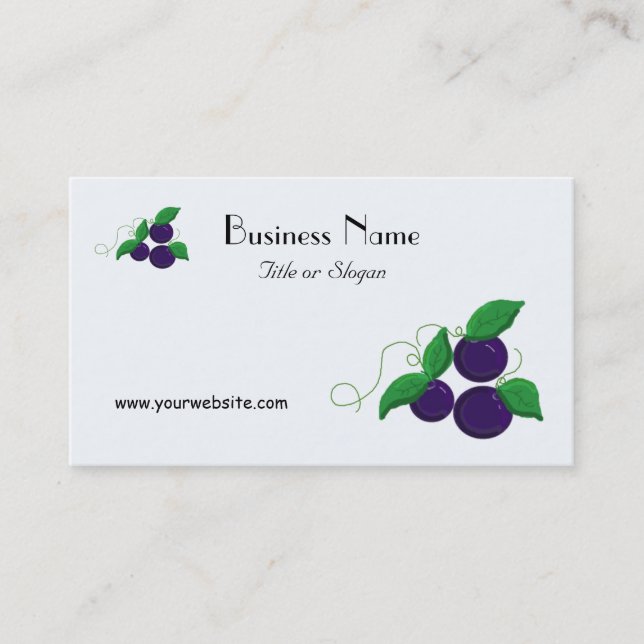 Carte De Visite Fruit aux bleuets (Devant)