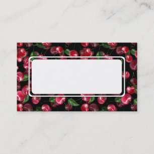 Carte De Visite Fruit cerise sur noir