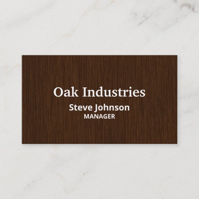 Carte De Visite Fruit foncé Brown look professionnel (Devant)