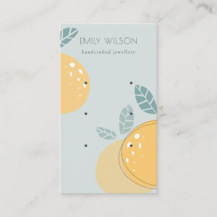 Carte De Visite Fruité Citron bleu Abstrait Gras 3 oreilles