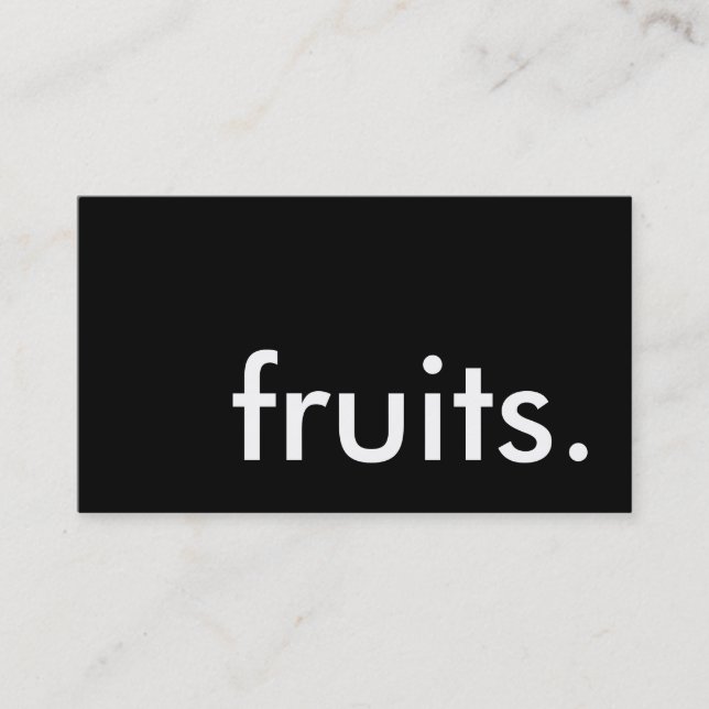 Carte De Visite fruits. (Devant)