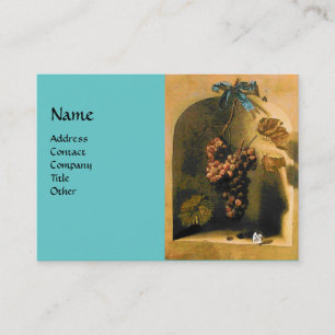 Carte De Visite FRUITS DE SAISON -PROSPÉRITÉ jaune bleu marron