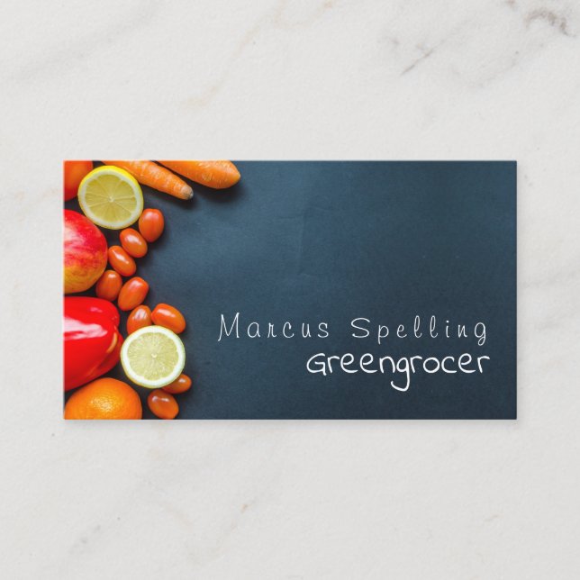 Carte De Visite Fruits et légumes, Greengrocage (Devant)