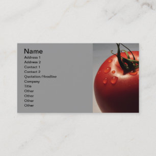 CARTE DE VISITE FRUITS FRAIS DE TOMATE ROUGE LÉGUMES SAINS YUMMY