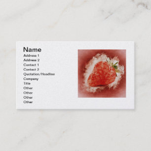 Carte De Visite fruits fraises vignes feuille éclaboussure motif b