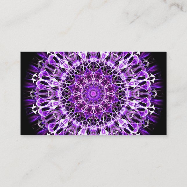 Carte De Visite Fuir le kaléidoscope violet (Devant)