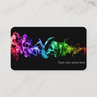 Carte De Visite Fumée abstraite colorée - un arc-en-ciel dans