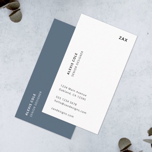 Carte De Visite Fumée scandinave bleu minimaliste simple moderne (Créateur téléchargé)