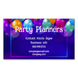 Carte de visite Fun Balloon Party ou Event Planner