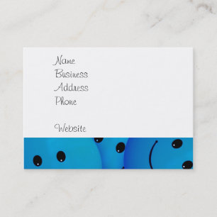 Carte De Visite Fun Cool Happy Blue Faces